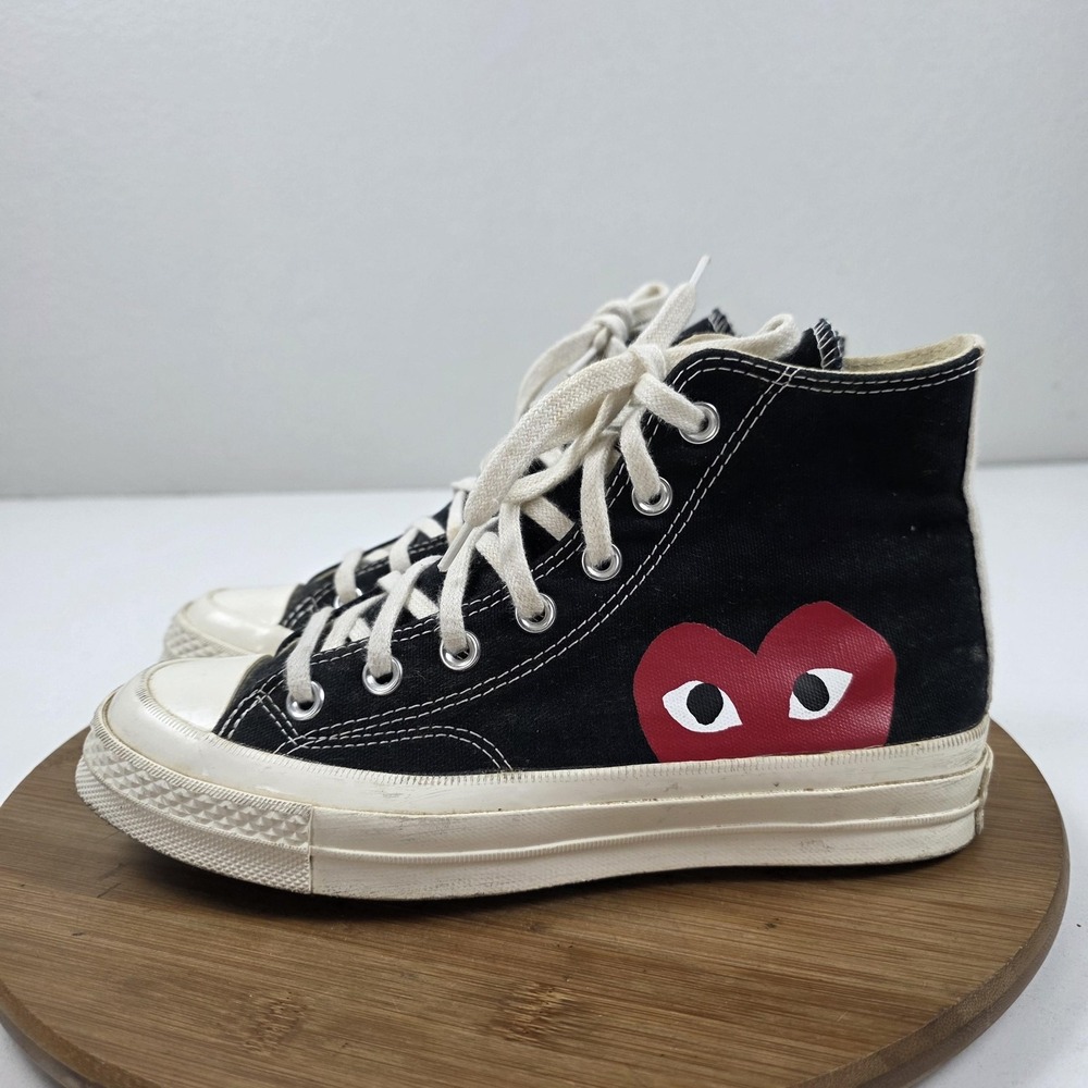 Converse Chuck Taylor CDG Shoes Womens Size 7 Black High Top Sneakers 150204C